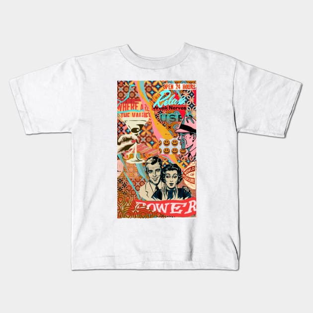 Vintage collage Kids T-Shirt by ConradGarner